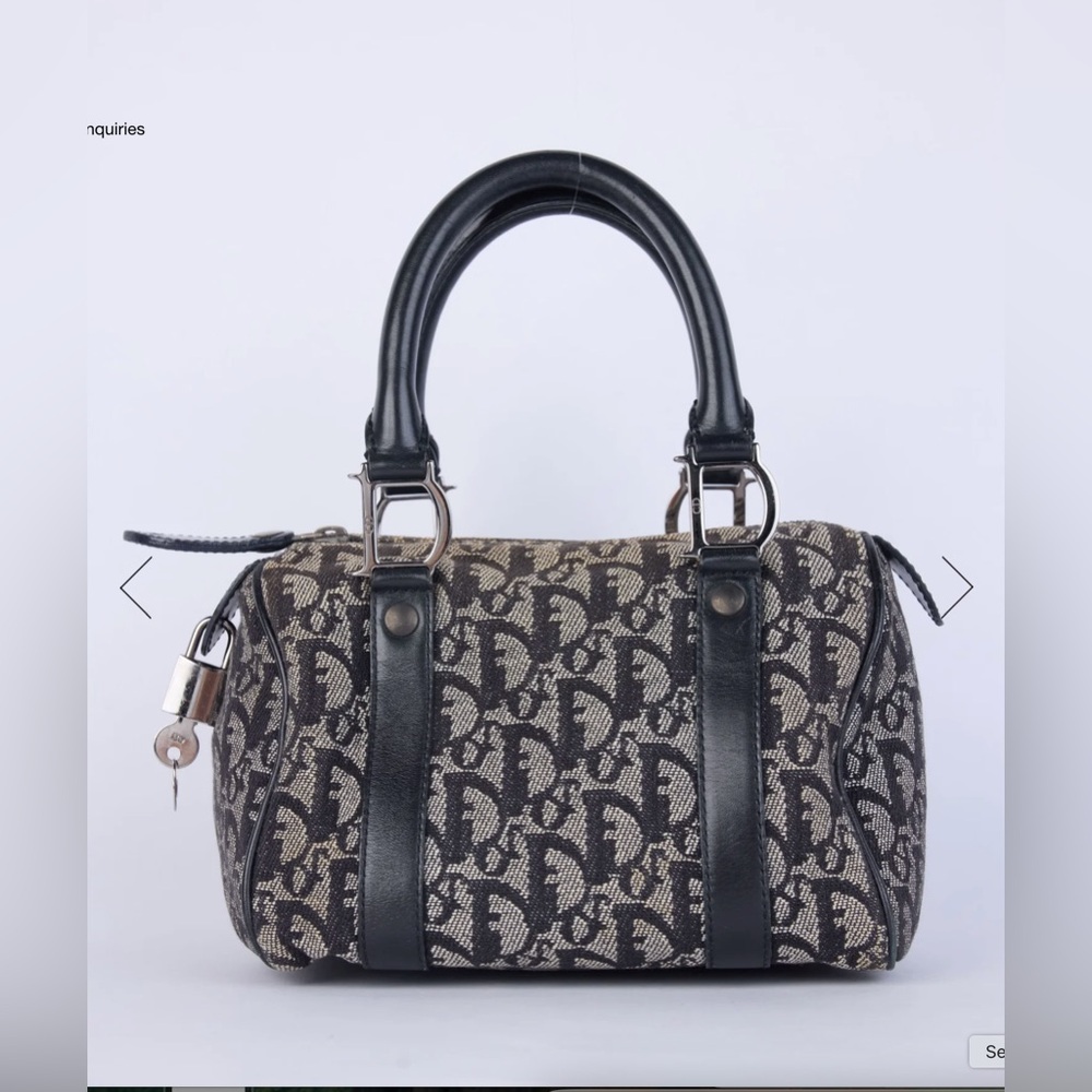 Dior Mini Trotter Boston Bag Black Diorissimo